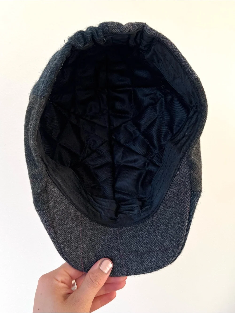 Vintage Adora Wool Blend Flat Cap Patchwork